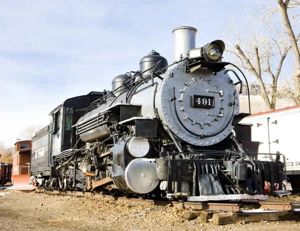 Stem locomotive in Colorado Railroad Museum, USA Royalty Free Stock Photos