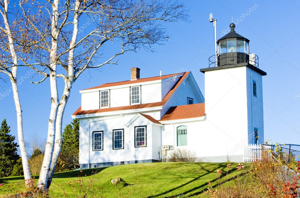Lighthouse Fort Point Light, Stockton Springs, Maine, USA