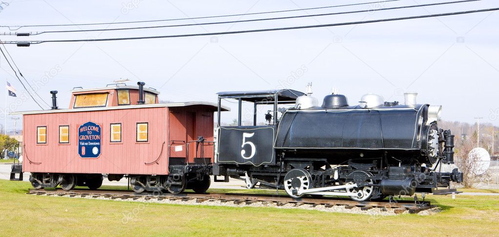 Steam locomotive, Groveton, New Hampshire, USA