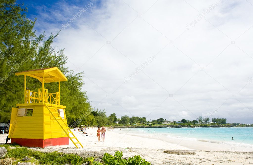 Cabin on the beach, Enterprise Beach, Barbados, Caribbean