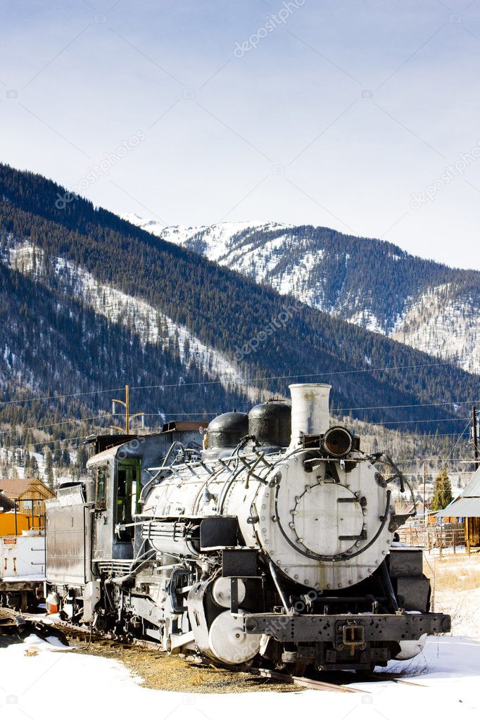 Old steam locomotive, Silverton, Colorado, USA