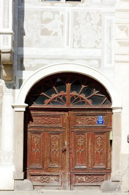 ayrıntı Rönesans house, slavonice, Çek Cumhuriyeti