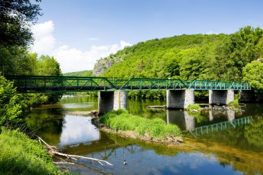 Bridge across Dyje river, Hardegg, Lower Austria, Austria clipart