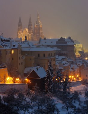 hradcany kış, prague, Çek Cumhuriyeti