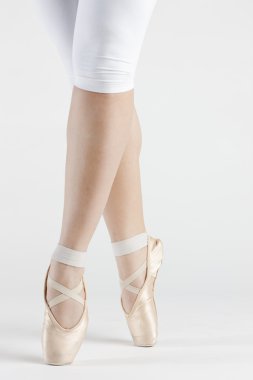 Detail of ballet dancer''s feet clipart