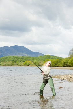 Balık kadını, loch venachar, trossachs, İskoçya