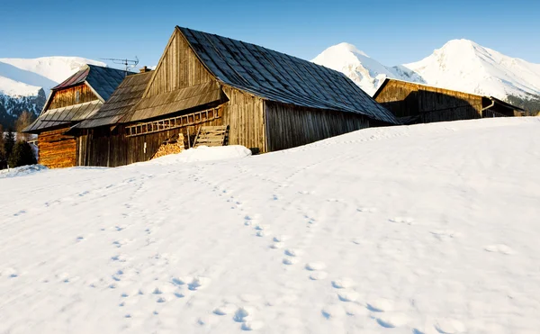 Zdiar i Bielskie tatry (Tatry Bielskie) w zimie, Słowacja — Zdjęcie stockowe