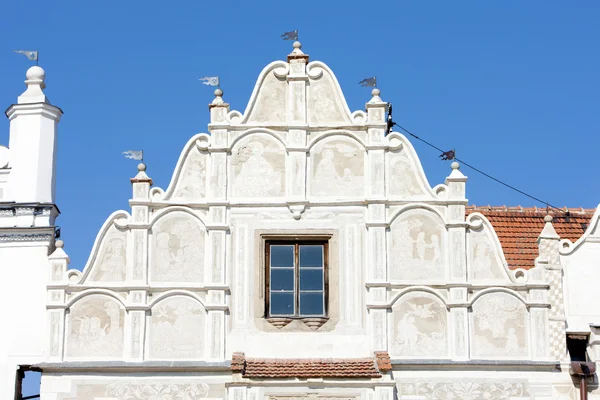 Ayrıntı Rönesans house, slavonice, Çek Cumhuriyeti — Stok fotoğraf