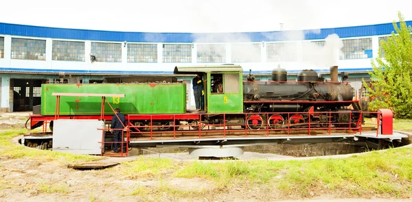 Locomotiva a vapore in deposito, Kostolac, Serbia — Foto Stock