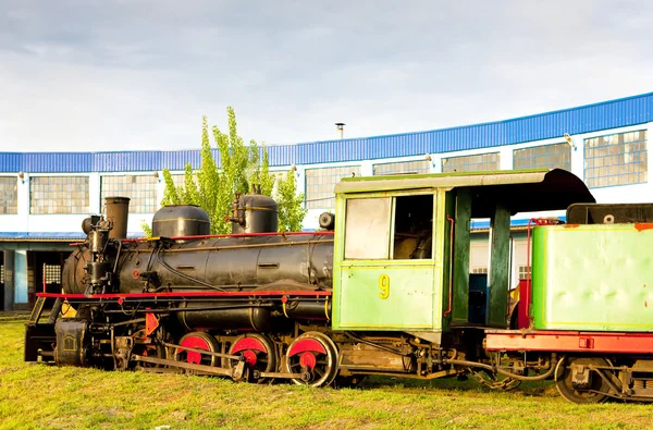 Locomotiva a vapor em depósito, Kostolac, Sérvia — Fotografia de Stock