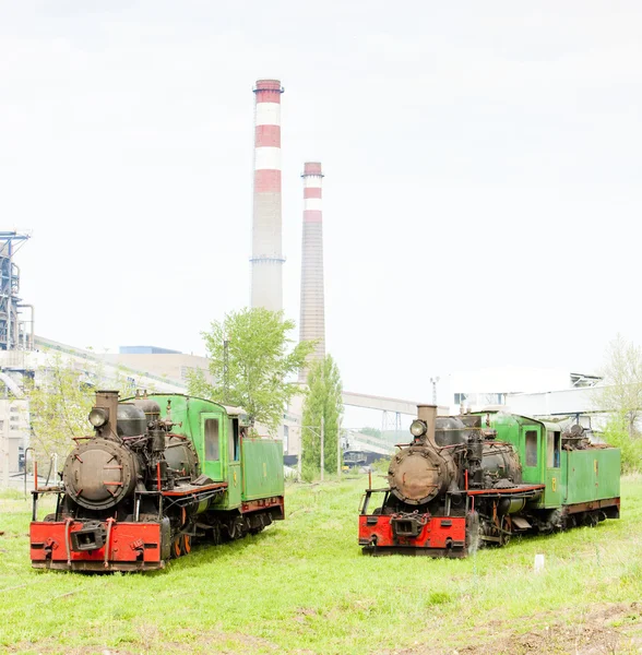 Locomotives à vapeur, Kostolac, Serbie — Photo