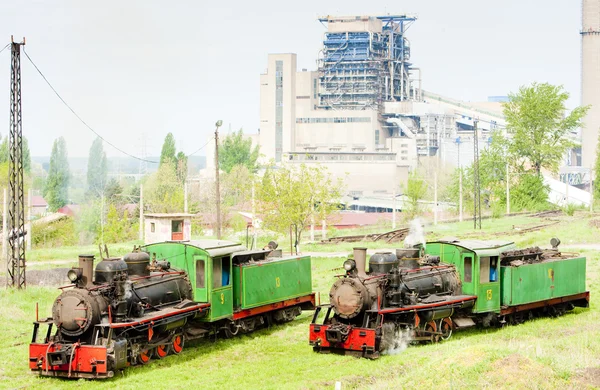 Locomotivas a vapor, Kostolac, Sérvia — Fotografia de Stock