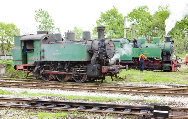 Locomotivas a vapor, Kolubara, Sérvia — Fotografia de Stock