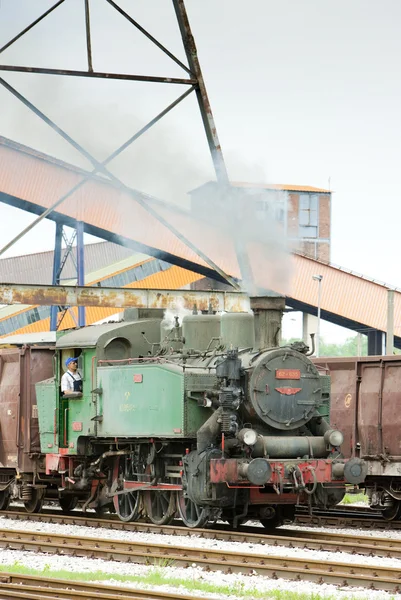 Locomotiva a vapor, Kolubara, Sérvia — Fotografia de Stock
