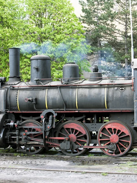 蒸気機関車 (126.014)、resavica、セルビアの詳細 — ストック写真