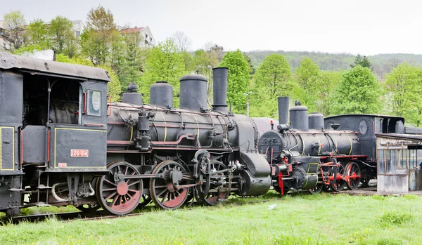 Dampflokomotiven, resavica, serbia — Stockfoto