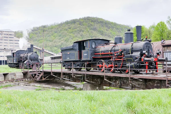 Locomotoras de vapor, Resavica, Serbia — Foto de Stock