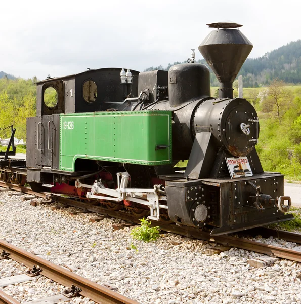 Locomotora de vapor, Dobrun, Bosnia y Herzegovina — Foto de Stock