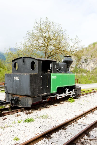 Parní lokomotiva, dobrun, Bosna a hercegovina — Stock fotografie