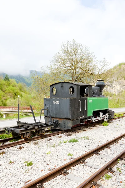 Locomotora de vapor, Dobrun, Bosnia y Herzegovina — Foto de Stock