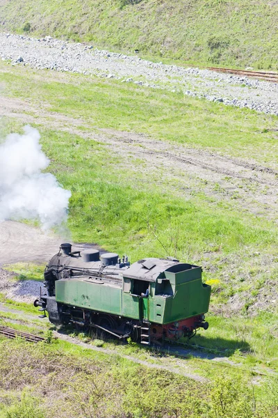Locomotiva a vapor, ponto de entrega em Oskova, Bósnia e Hercegovi — Fotografia de Stock