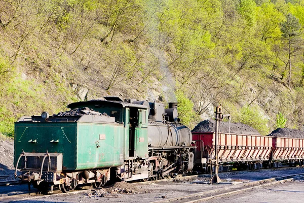 Oskova、ボスニア、ヘルツェグ蒸気貨物列車、配信ポイントします。 — ストック写真