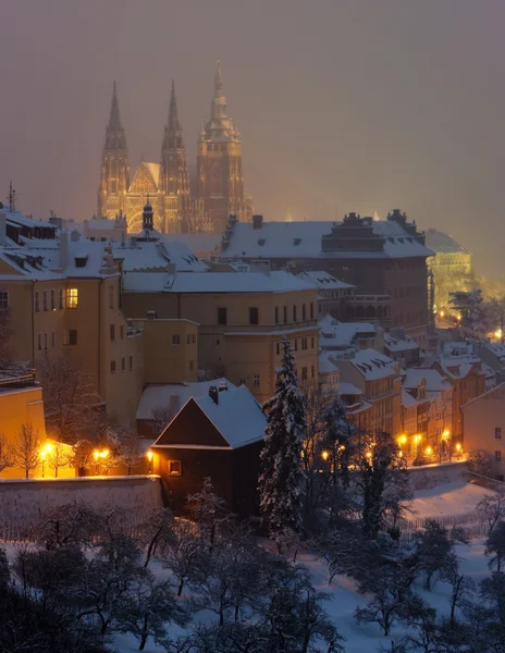 Hradcany kış, prague, Çek Cumhuriyeti — Stok fotoğraf