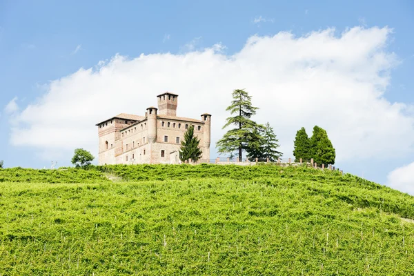 Grinzane cavour hrad s vinicí, Piemont, Itálie — Stock fotografie