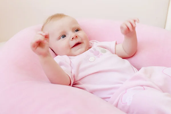 Portrait of five months old baby girl — Stock Photo, Image