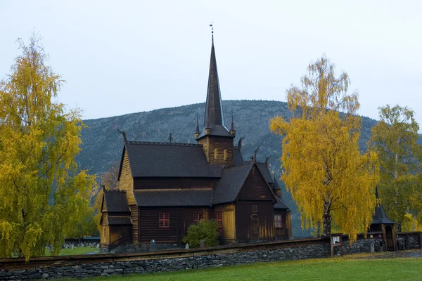 Lom stavkirke, Norveç — Stok fotoğraf