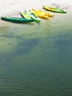 kayaks Ardèche gorge, Rhône-alpes, Fransa