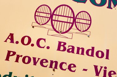 şarap bölgesi Bandol, provence, Fransa