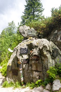 sembolik mezarlıkta vysoke tatry (yüksek tatras), Slovakya