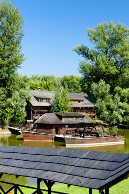 Water mill on boat, Kolarovo, Slovakia clipart