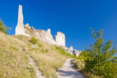 Slovakya 'daki Cachtice Kalesi kalıntıları