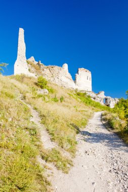 Slovakya 'daki Cachtice Kalesi kalıntıları