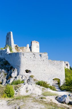 Slovakya 'daki Cachtice Kalesi kalıntıları