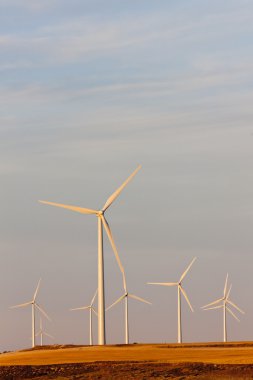 Wind turbines, Castile and Leon, Spain clipart