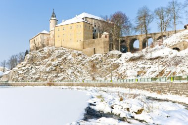 Ledec nad Sazavou Castle in winter, Czech Republic clipart