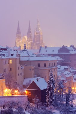 hradcany kış, prague, Çek Cumhuriyeti