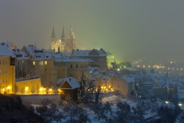 hradcany kış, prague, Çek Cumhuriyeti