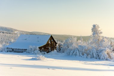 Orlicke Mountains in winter, Czech Republic clipart