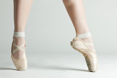 Detail of ballet dancer''s feet clipart