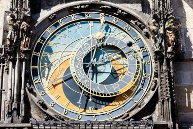 old town square, Prag, Çek Cumhuriyeti, horloge detay