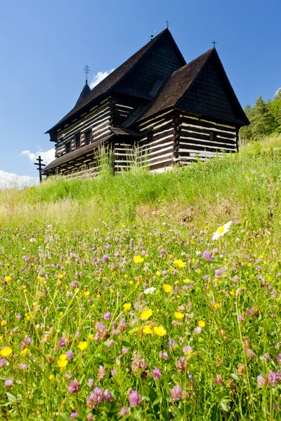 Drewniany kościół, brezany, Słowacja — Zdjęcie stockowe