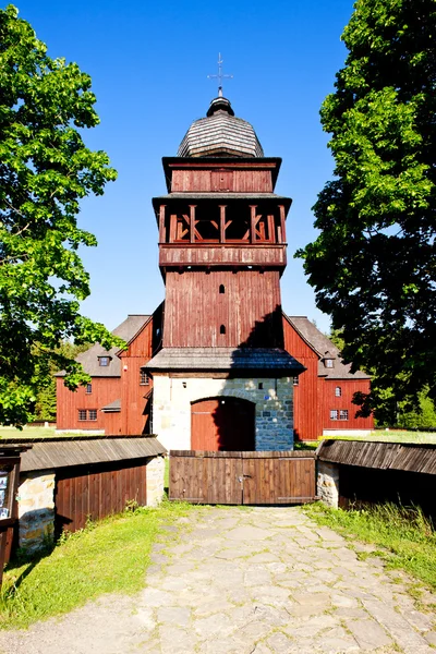 나무 교회의 신성한 십자가, Lazisko, 슬로바키아 — 스톡 사진
