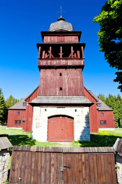 Houten kerk van het Heilige Kruis, lazisko, Slowakije — Stockfoto