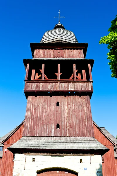 神聖な十字、lazisko、スロバキアの木造教会 — ストック写真