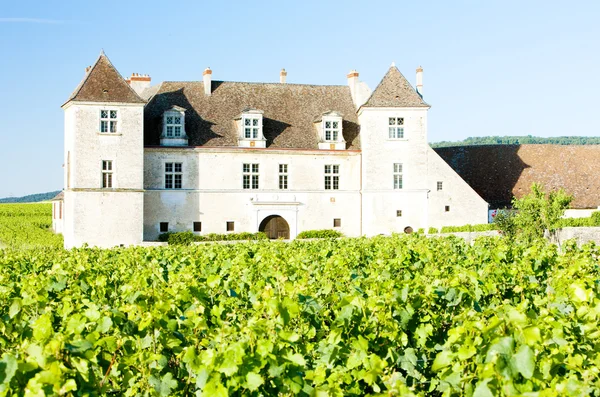 Clos blanc de vougeot slottet, Bourgogne, Frankrike — Stockfoto