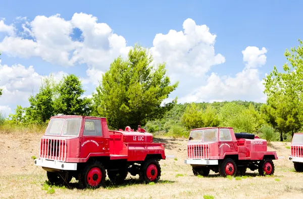 Brandweerwagens, provence, Frankrijk — Stockfoto